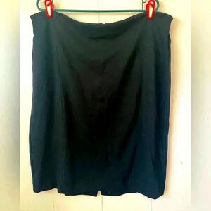 Talbots Women's Sz 20 w Little Black Skirt. Zip And Slit Back, Slightly Stretchy